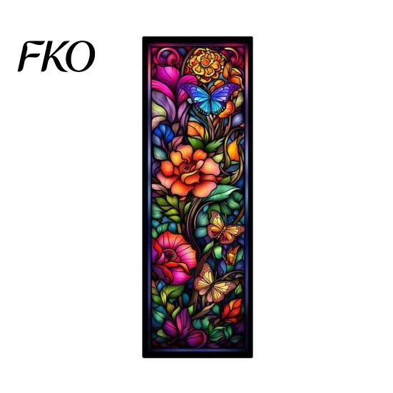 Wear-resistant Bookmark Stained Glass Flower Bookmark, Floral Acrylic Suncatcher Lightweight Plant Book Page Marker, Gifts for Bookish, Women