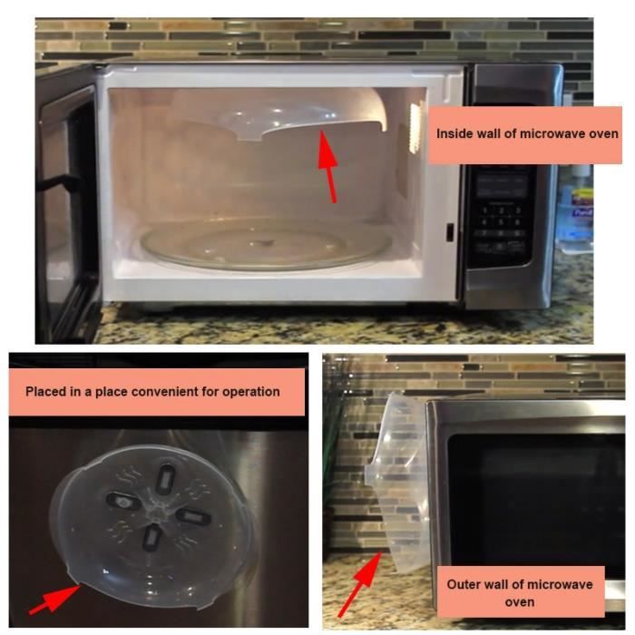 Color 1pc Magnetic Anti-Splatter Cover for Microwave, with Steam Vent, Heat-Resistant