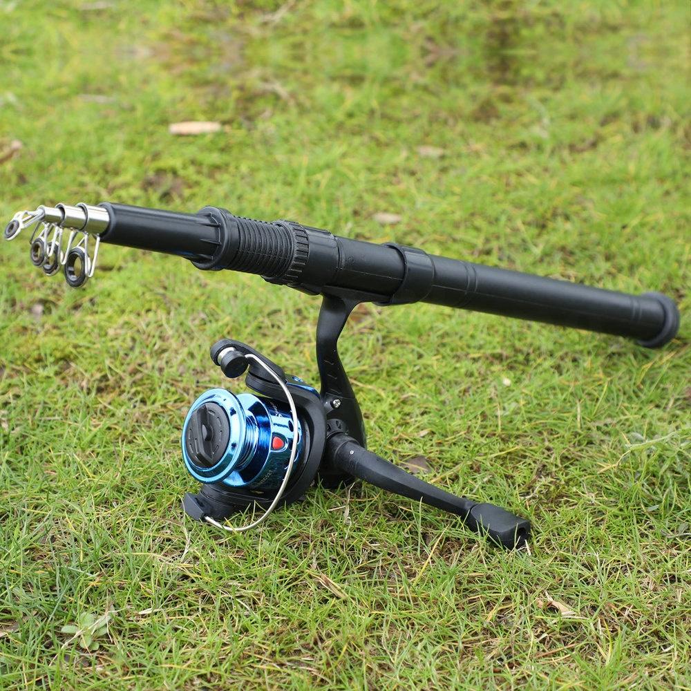 Полный набор аксессуаров для катушки для удочки, 154 см, дорожная телескопическая удочка с набором спиннинговых катушек