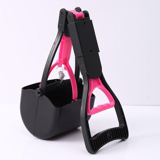 17.7" Dog Pooper Scooper Long Handle Folding Waste Pick Up Tool