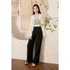 Sancai Women's Plus Size High-Waist Wide-Leg Pants