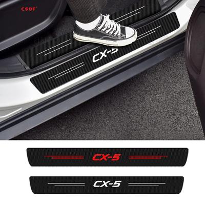 4 шт. Наклейка на порог двери автомобиля для Mazda CX5 CX 5 2012 2013 2014 2015 2016 2017 2018 2019 2020 2021 KE KF Тюнинг Аксессуары