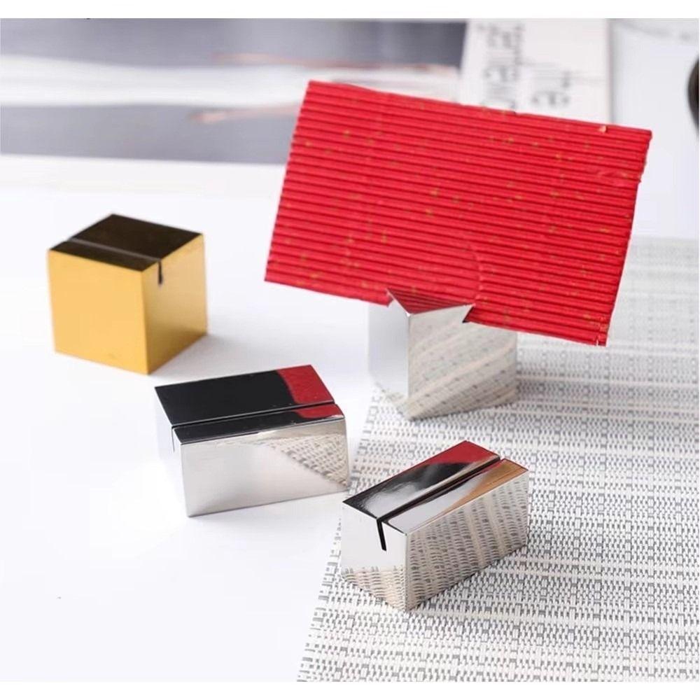 Geometric Shape Table Place Card Holder Solid Table Number Display Stand Menu Sign Holder Hotel