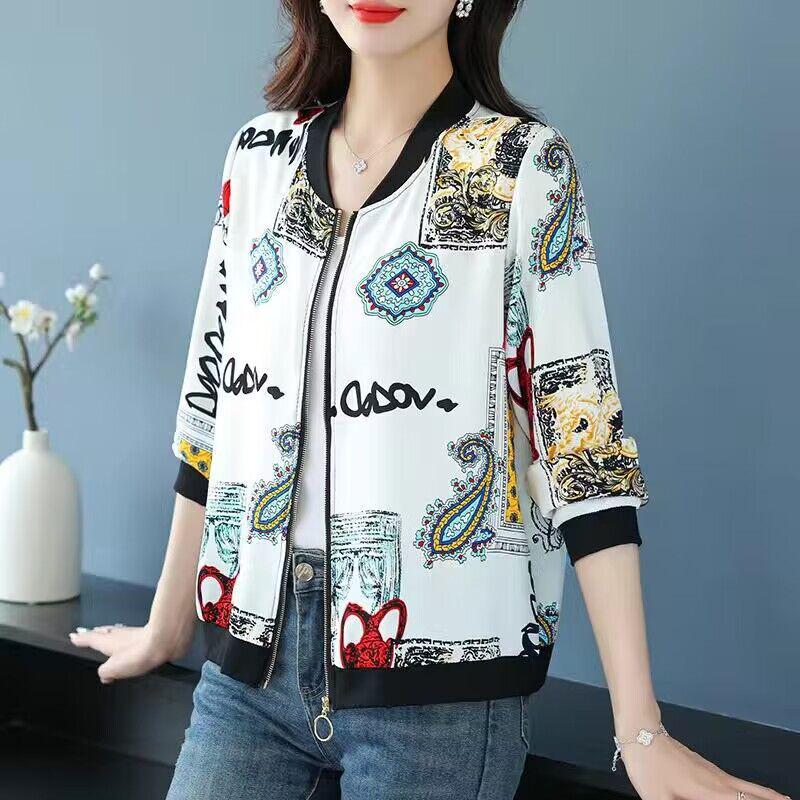 2025 Stylish Women's Large Ice Silk Sun Protection Chiffon Jacket - Long Sleeves, Beach and Holiday Ready