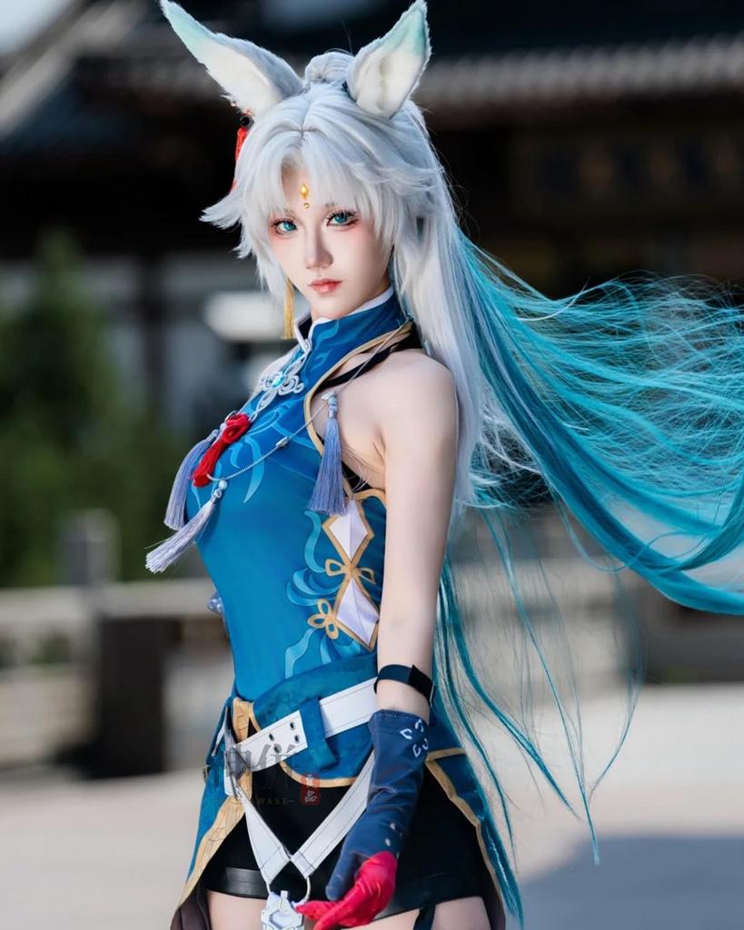 Feixiao Cosplay with Wig General Star Rail Cosplay Costume Adult Costume Cultural Festival Event Costume Stage Clothes Feixiao Cosplay [Kanzu Ryohin]