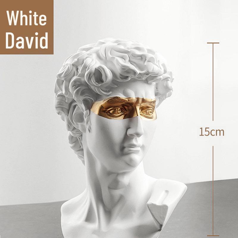 Black Gold David Resin Plaster Bust Ornament Art Kit