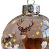 Yousheng 3D Животное Рождественское Украшение Прозрачный Пластиковый Рождественский Шар Подвесные Украшения с Блестящими Звездными Акцентами для Зимнего Праздничного Декора Дерева