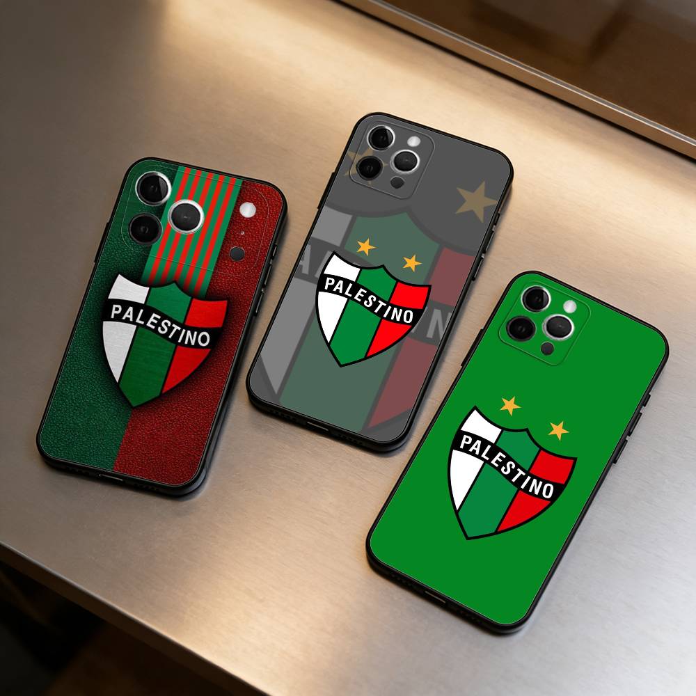 Мягкий силиконовый черный чехол Club D-Deportivo P-Palestino, Чехол для телефона для iPhone 17,16,15,14,13,12,11 Plus,Pro Max,XS