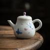 Ручная роспись чайник-бабочка китайский ретро чайный сервиз ручной работы кунг-фу чайник бытовой маленький фильтр-горшок