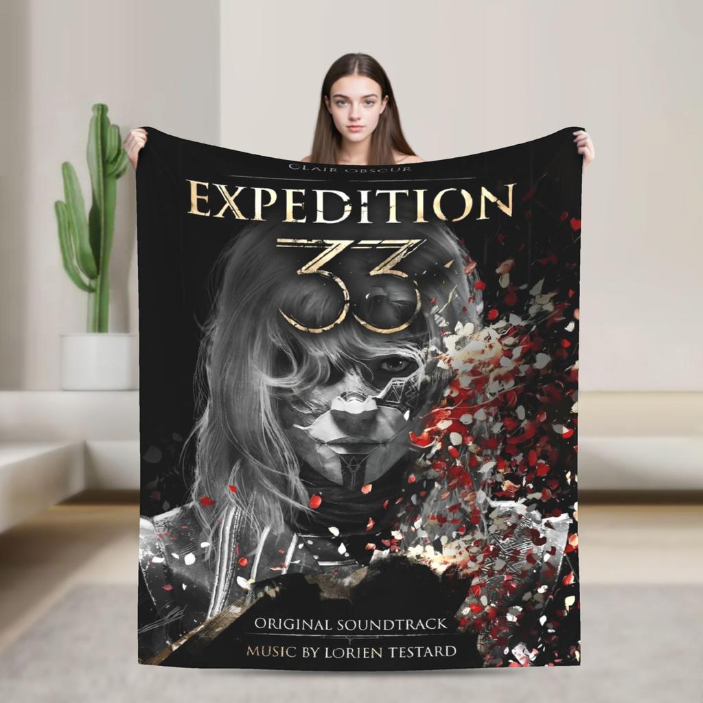 Clair Obscur Expedition 33 Плед Maelle Качество Супер Теплый Постельное белье Пледы Зимний Кемпинг Гостиная Узор Покрывало