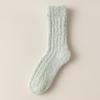 Coral Fleece Socks Solid Color Medium Tube Socks Season Fleece Thickened Warm Furry Home Floor Sleeping Socks