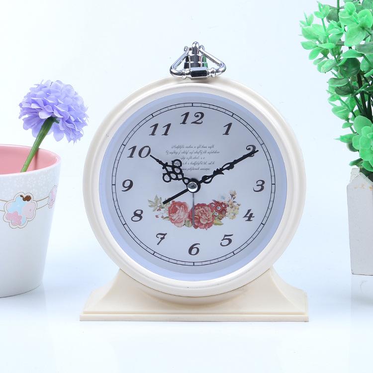 Retro European Countryside Creative 508 Alarm Clock Lazy Student Alarm Clock Simple Bedhead Metal Alarm Clock