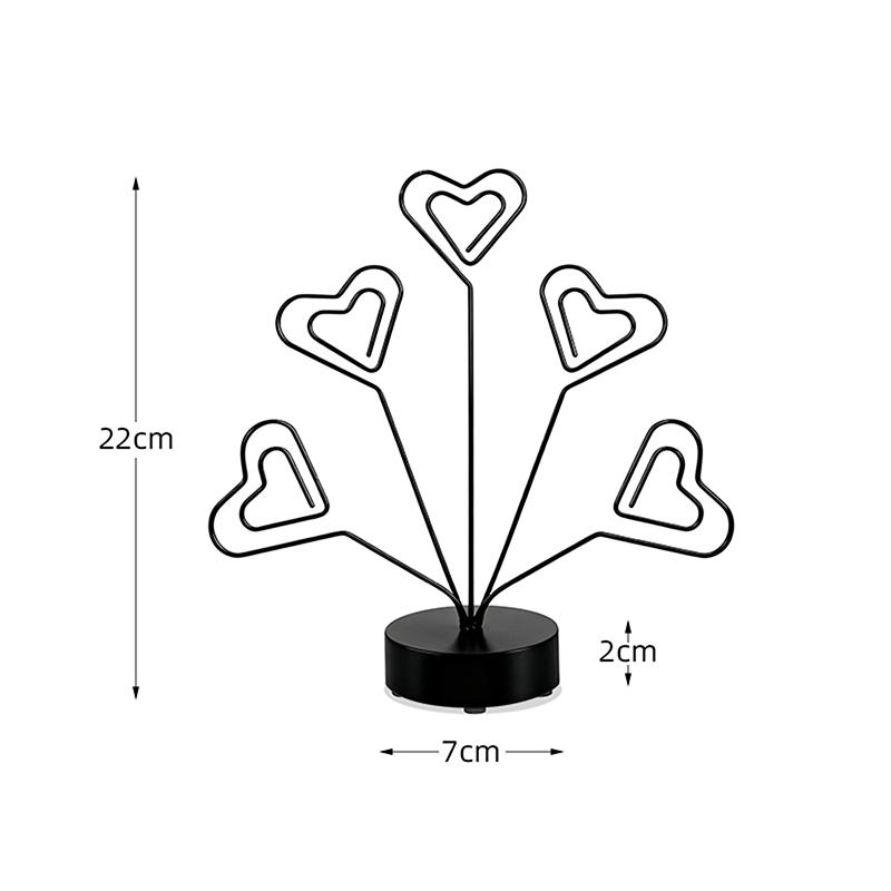 Creative Note Clips Business Card Holder Po Stand Desk Organizer Household Decor Office Decoration Supplies Valentine Party