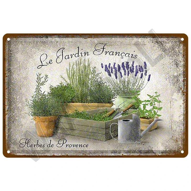 Vintage Metal Tin Sign Retro Cafe Garden Wall Art Home Decor Plaque for Room Farmhouse Painting Gift Perfect for Wall Mural D