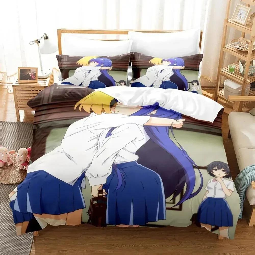 3D аниме Higurashi When They Cry Постельное белье Пододеяльник Постельный комплект Одеяло Наволочка Одеяло King Queen Size Мальчики Взрослые