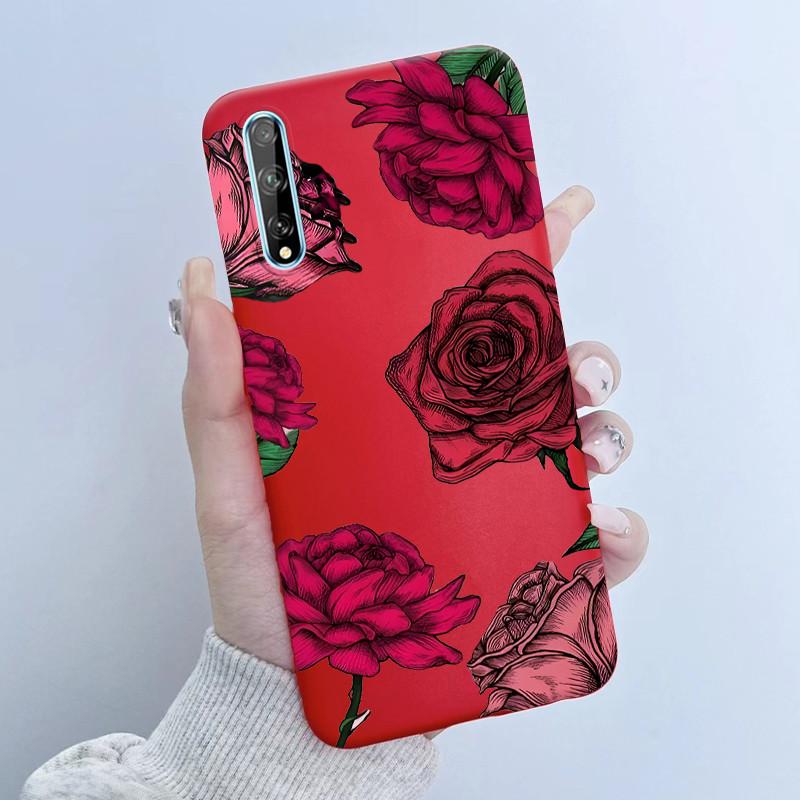 Чехол для телефона Huawei Y8p Дизайн 'Девочка с цветами' Мягкий силикон ТПУ Задняя крышка для Huawei P Smart S Y 8p HuaweiY8p AQM-LX1 Чехлы