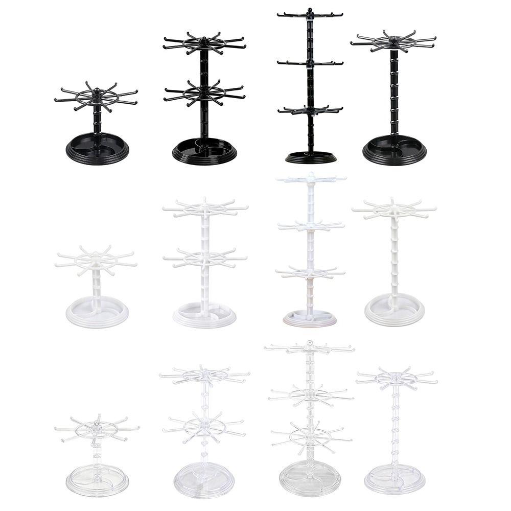 Multi-layer Keychain Hanging Rack Acrylic Material Adjustable Tiers Display Rack DIY Organizer Spinner Display Storage Rack