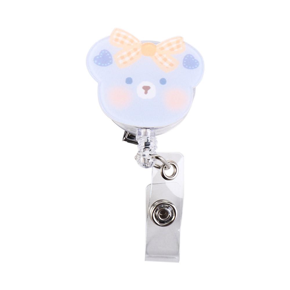 Bear Name Tag School Supplies Office Supplies Nurse Doctor Retractable Badge Reel Name Card Holder Badge Holder ID Card Clips