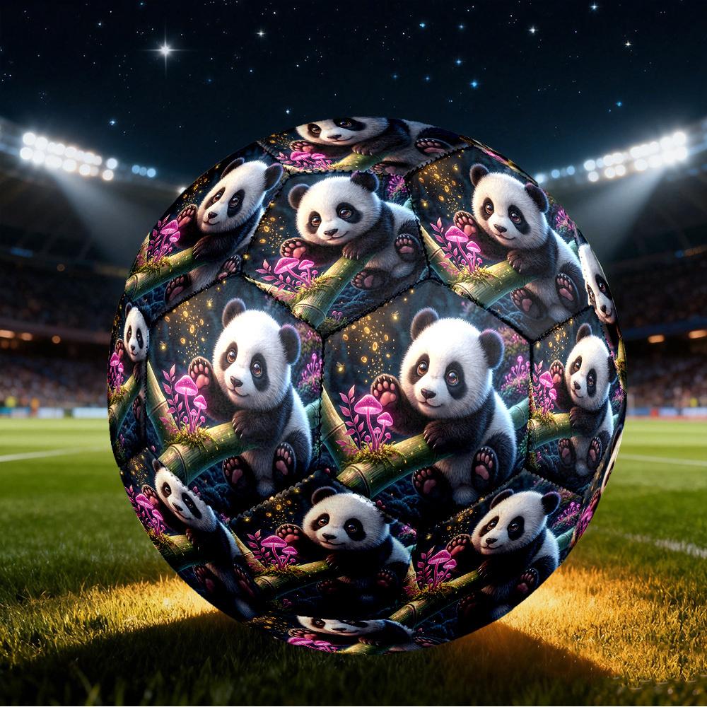 1pc Panda Fantasy Forest Size 5 Soccer Ball Professional Match Training Football Indoor &Outdoor Sports Ball Training Ball Lightweight Durable y27