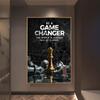 GAME CHANGER Golden King Canvas Printed Mural Posters Chess Is Last Standing In the Chess Board Concept Successful Wall Art Pictures Modern Home Decor