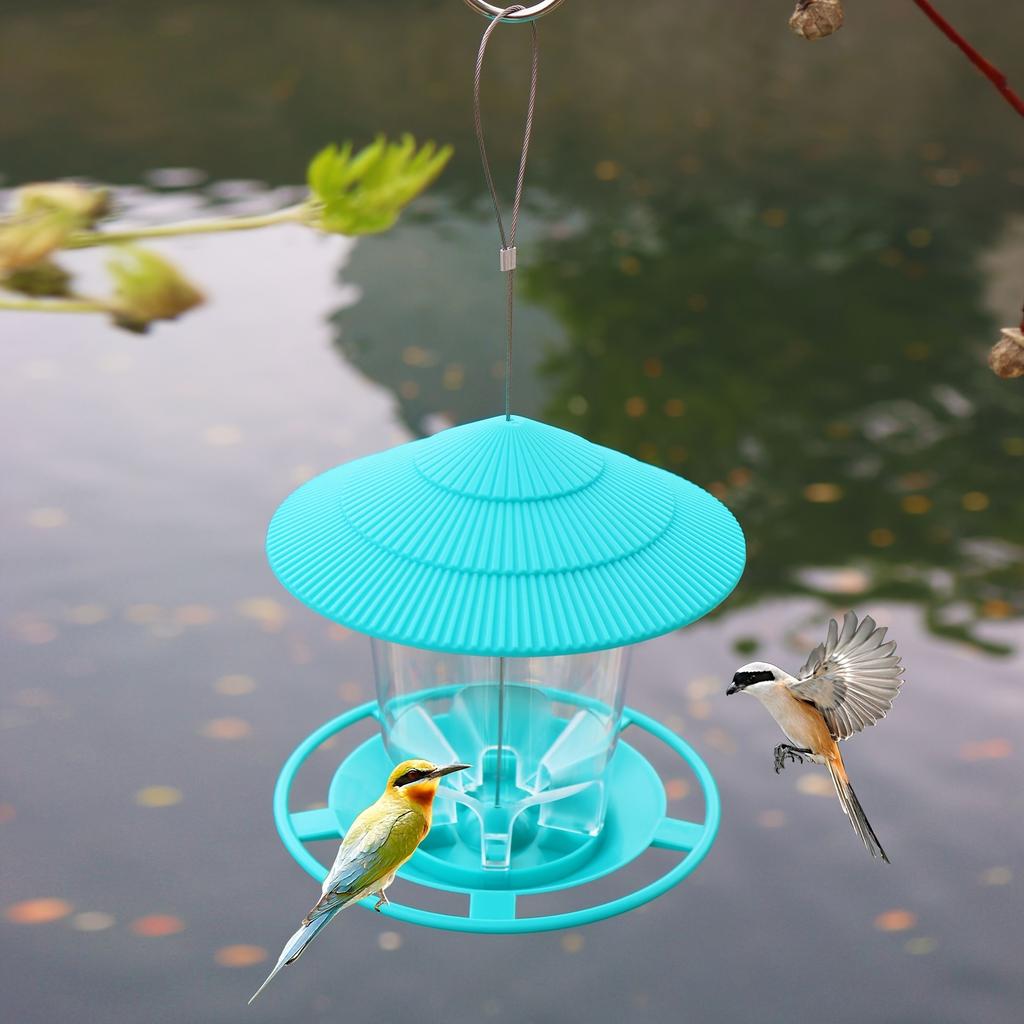 1pc Outdoor Garden Courtyard Hanging Bird Feeder, Garden Automatic Hummingbird Feeder Wild Bird Feeder