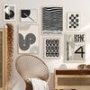 Modern Black White Wall Art Geometric Lines Canvas Painting Nordic Poster And Prints Wall Picture Decoration Home Living Room