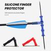 2 Pairs Bowstring Finger Savers Soft Silicone Archery Recurve Finger Guard Fast Rebound Secure Arrow Positioning Archery Roller