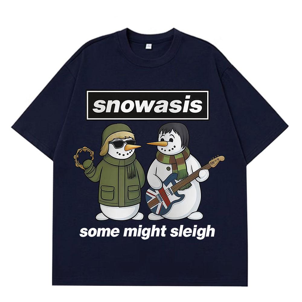 Oasis Christmas funny meme T shirt men women Harajuku hiphop Tshirt cotton oversized Loose casual and retro ONeck Tshirts
