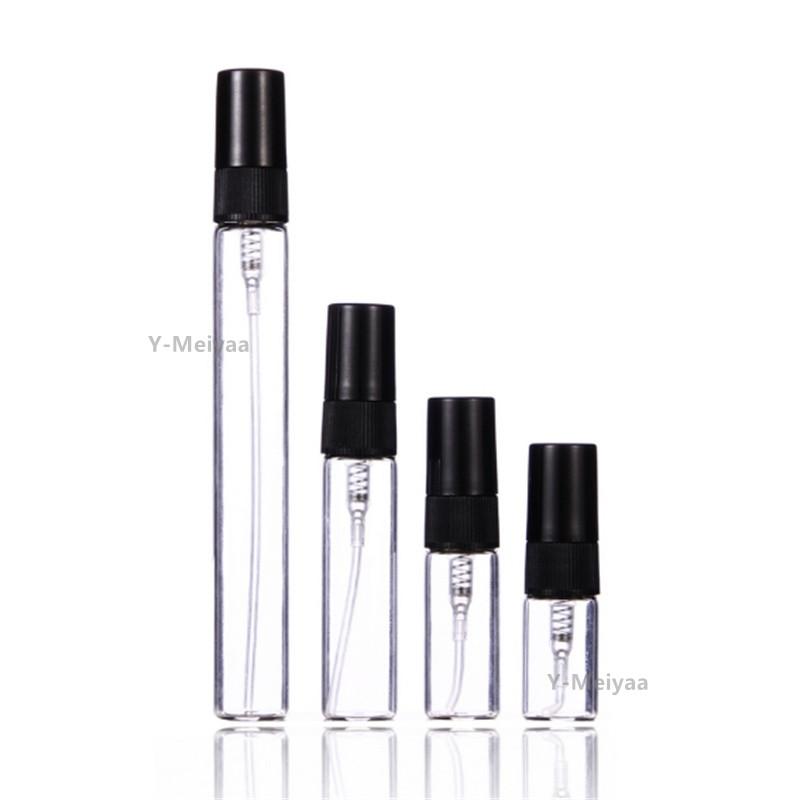 Набор из 50 штук флаконов-спреев с мерной шкалой 2 мл, 3 мл, 5 мл, 10 мл дорожного размера, многоразовые спрей-помпы для духов и миста