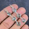 Green Amethyst Gemstone Handmade 925 Sterling Silver Jewelry Earring 2.21" H9l97