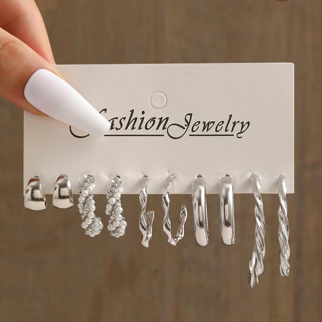 17 км комплект висячих серег с бабочкой и жемчугом, винтажные серебряные серьги-кольца для женщин, модные ювелирные аксессуары