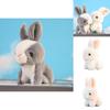 Cute Plush Bunny Keychain Pendant Fluffy White Rabbit Doll Backpack Decoration Gift For Girls