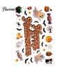 Стеклянные Наклейки для Вечеринки Хэллоуин Статические Оконные Наклейки, Стикеры с Призраком Кошкой Летучей Мышью Съемные Праздничные Декорации Узоры, Многоразовые Наклейки для