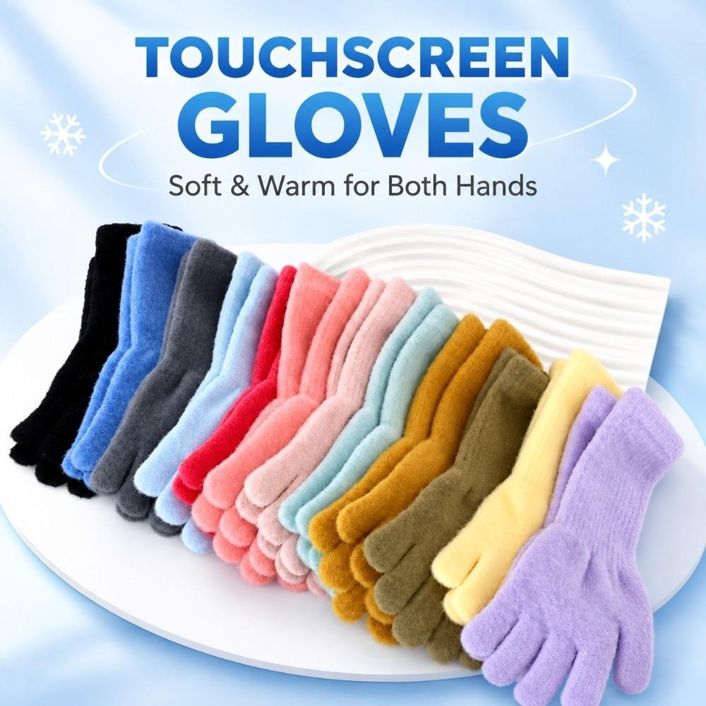 1 Pair Warm Insulation Knitted Glove Touchscreen Warm Handwear New Touchscreen Glove Outdoor