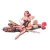 [A3220] - Retro Metal Plaque 'American Dream' Pin Up - Plane - 55x35 Cm