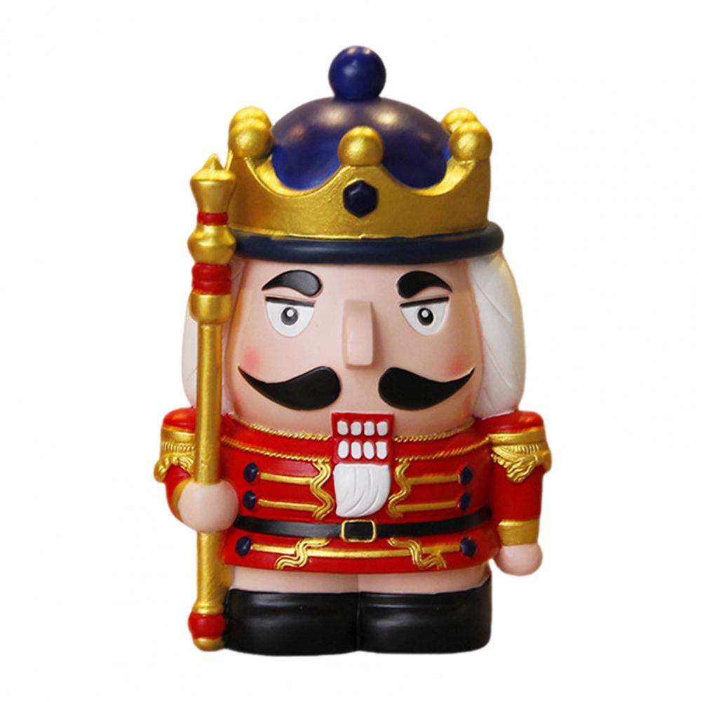 Nutcracker Soldier Money Box Resin Nutcracker Soldier Coin Bank for Saving Seasonal Cheer Multifunctional for Holiday for Kids