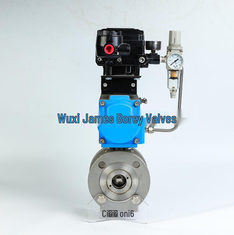 VQ647H 304 Pneumatic V-Port Flanged Ball Valve for Regulating and Shut-off in Granular Slurry Ash Discharge.