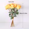7 шт. искусственных цветов, реалистичные настольные украшения, 64 см, свадебные букеты, элегантные обожженные края, сушеная роза, ветка для роз