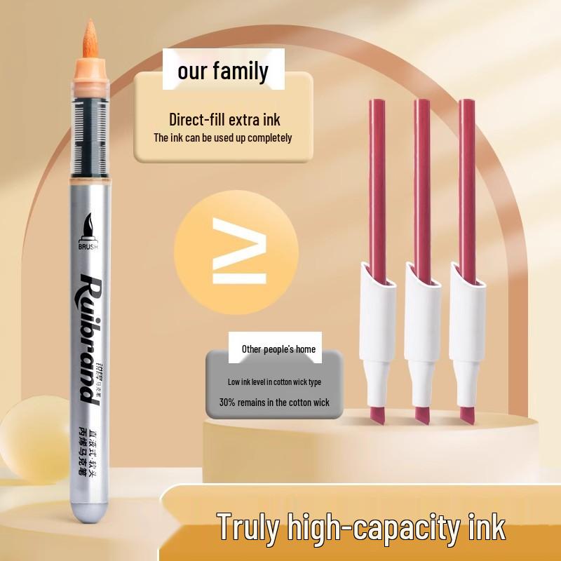 Полупрозрачный акриловый маркер с мягким наконечником для слоев, DIY-арта, детских граффити и рисования в начальной школе.