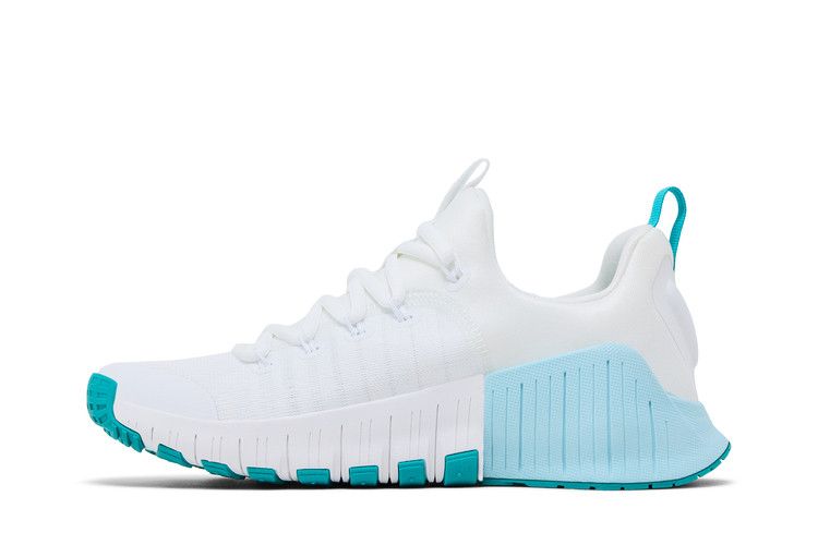 Nike Бесплатные Metcon 6 Белый Ледниковый Синий Пыльный Кактус (Женский)