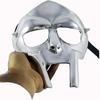 Silver MF DOOM Mask Mad Villan Gladiator Face Mask Armor Medieval Hand-Forged Mask for Halloween Birthday Party Gift