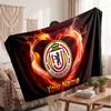Union Berlin Personalized Fleece Blanket With Football Logo, Custom Name Text Soft Warm Home Throw Blanket