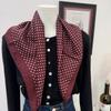Women's Silk Square Scarf | High-End Korean-Style Neck Warmer Neck-Protecting Small Scarf – Perfect Autumn & Spring Ambience-Boosting Neckerchief