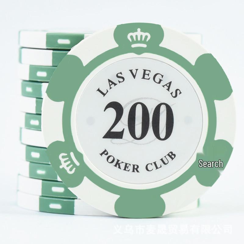 Набор глиняных фишек для Техасского Холдема и Маджонга Crown с железными вставками, алюминиевый кейс, скатерть для Гуаньдана