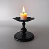 Black Metal Pillar Decorative Candlestick Scented Candles Holders Stand, Decorations Home Gifts for Bedroom Livingroom Wedding