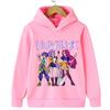 New Autumn and Winter Fashion Demon Hunter Anime Children's Hoodie, Cute and Beautiful Girls, Warm and Comfortable, Loose and Versatile Top