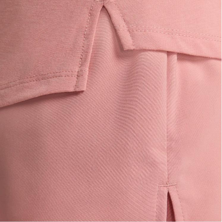 Nike Футболка Dri-Fit One Luxe Solid с круглым вырезом и коротким рукавом, женские топы, цвет Stardust-Red DD0619-618