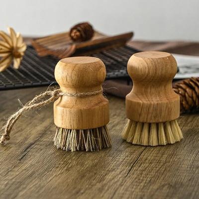Щетка для кухонной посуды Деревянная ручка и кокос из сизаля Многофункциональные чистящие средства Щетка для чистки кухни