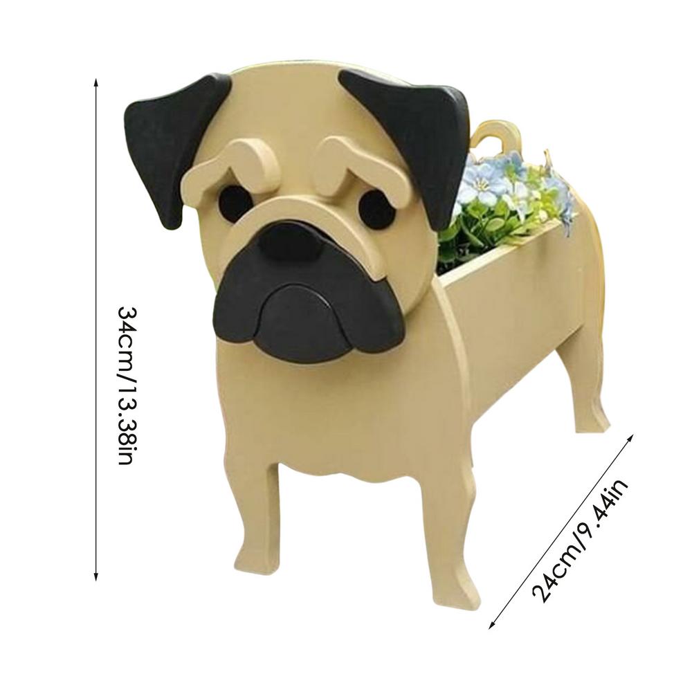 Cute Animal Shaped Flower Planter PVC Pet Dog Potted Garden Yard Decoration Plant Container Holder For Outdoor Indoor Plants