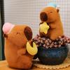 Moon Goodnight Capybara Doll Star Capybara Fluffty Doll Capybara Plush Toy  Christmas